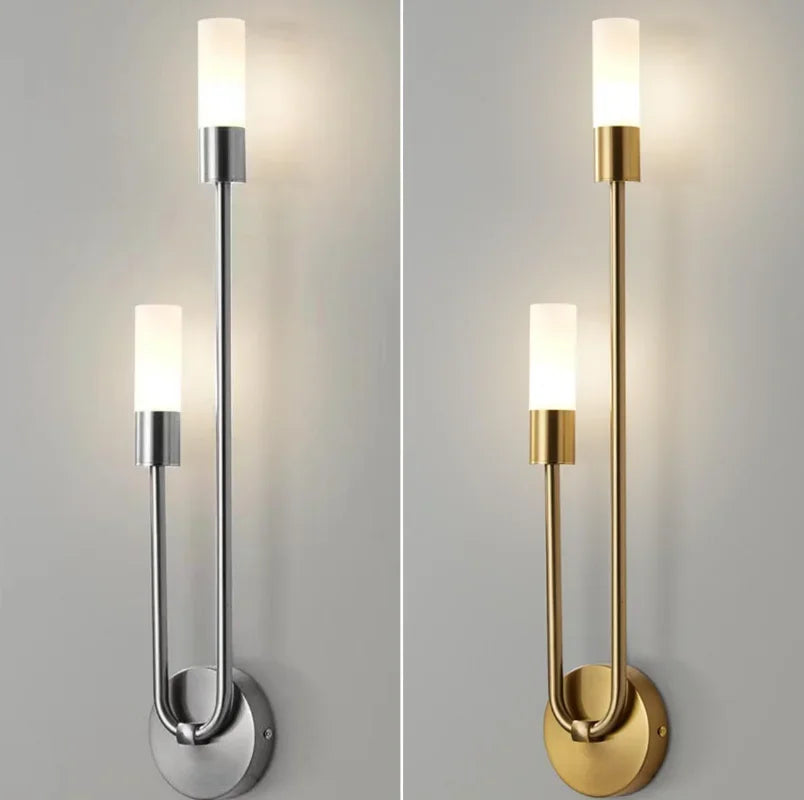 Moderne Gouden LED Wandlamp – Nordic Wandlamp voor Woonkamer, Slaapkamer, Keuken en Hal Decor