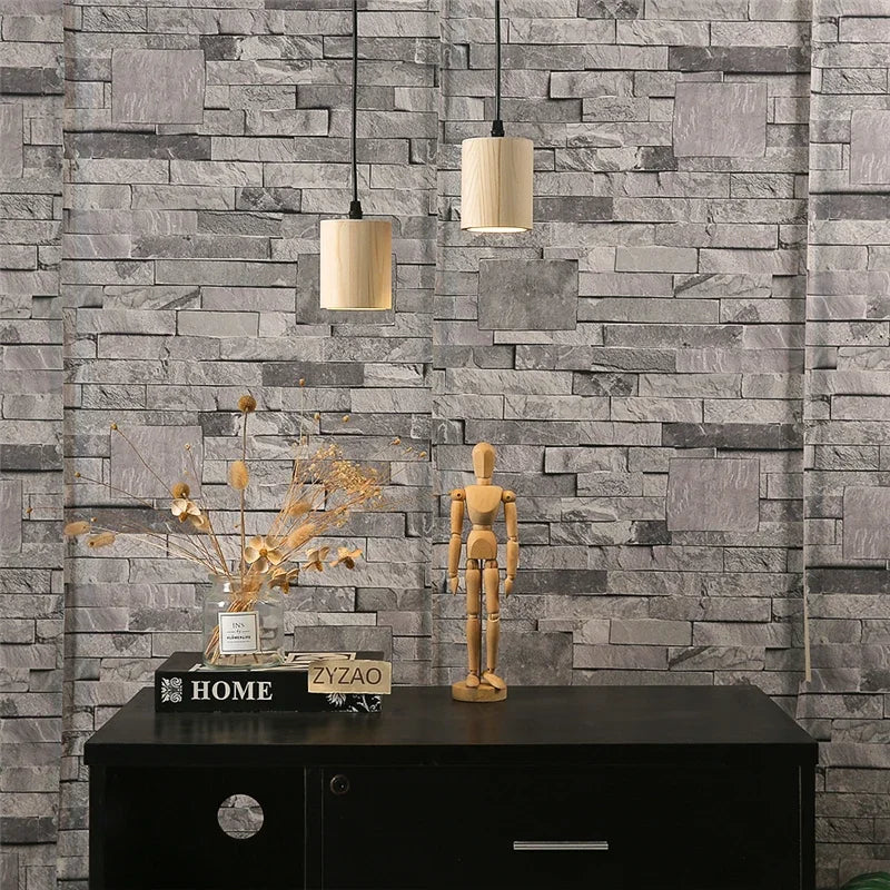 Moderne houten hanglamp - Nordic stijl massief houten lamp voor woonkamer, slaapkamer, bar en restaurant, E27 lampvoet