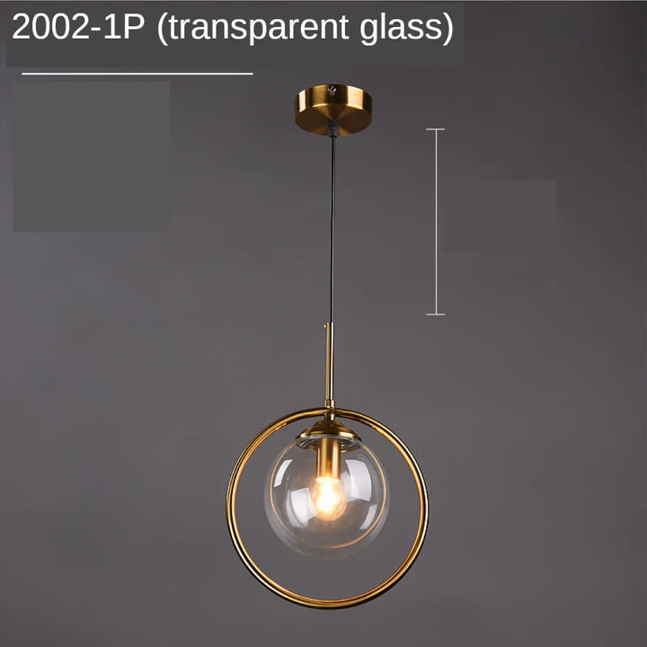 Moderne glas hanglampen voor slaapkamer nachttafel badkamer hanglamp plafondlampen hotel restaurant decoratie ring
