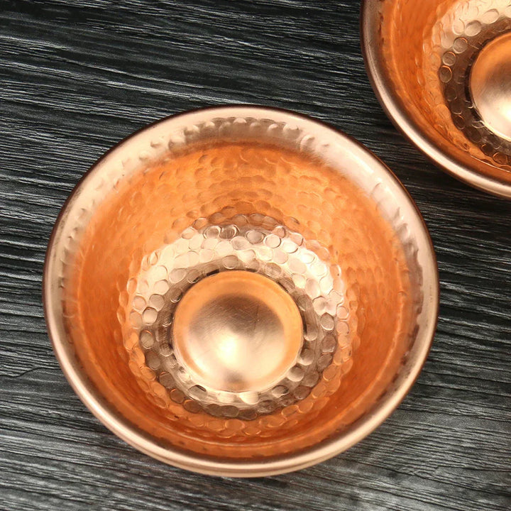 Nepalese pure koperen waterbereidingskom handgemaakt hamerpatroon heilig waterkom voor Boeddha Boeddhisme accessoires