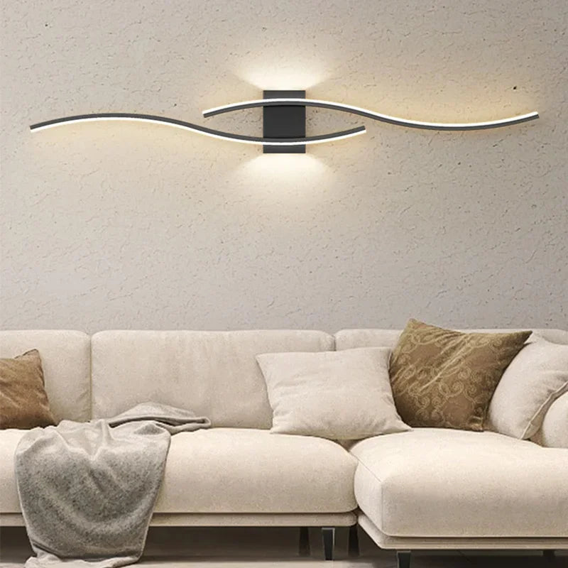 Moderne LED Wandlamp - Zwarte, witte en gouden wandlamp voor woonkamer, slaapkamer, nachtkastje en decoratieve verlichting