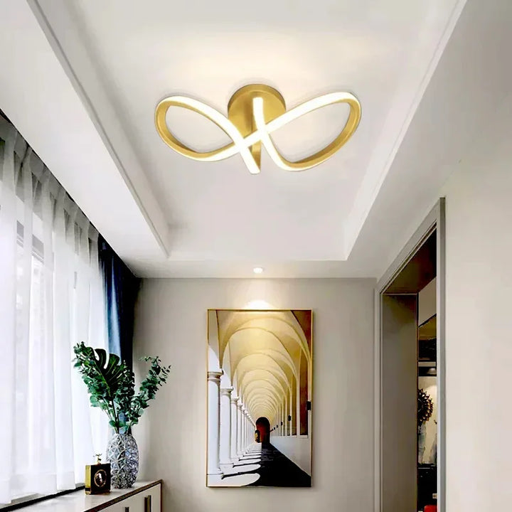 Moderne LED plafondlamp – Minimalistische lijnlamp voor hal, entree, gang, trap en binnendecoratie – AC gevoed, LED-lamp inbegrepen