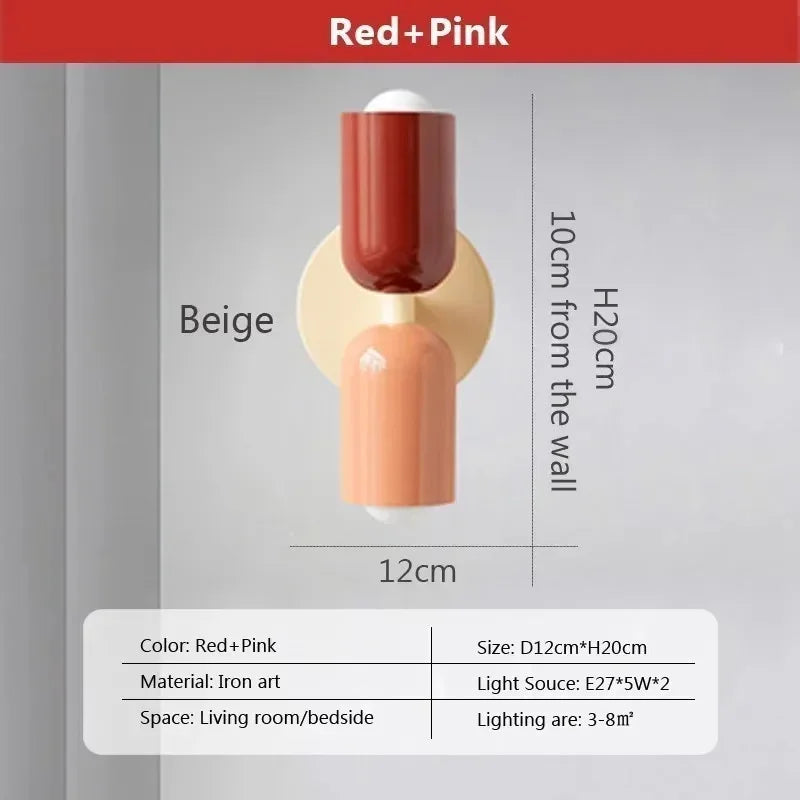 Nordic LED Wandlampen – Moderne Minimalistische Dubbele Wandlamp voor Woonkamer, Slaapkamer, Studie en Binnendecoratie