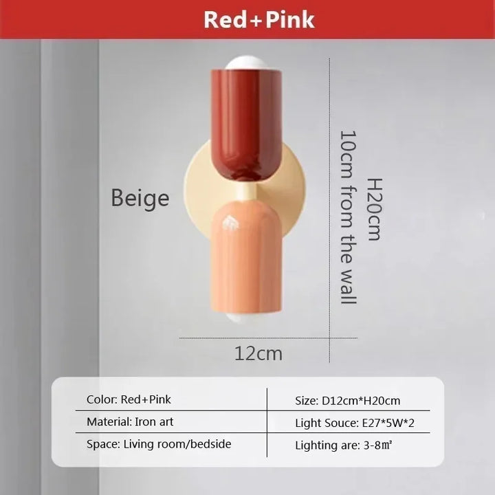 Nordic LED Wandlampen – Moderne Minimalistische Dubbele Wandlamp voor Woonkamer, Slaapkamer, Studie en Binnendecoratie