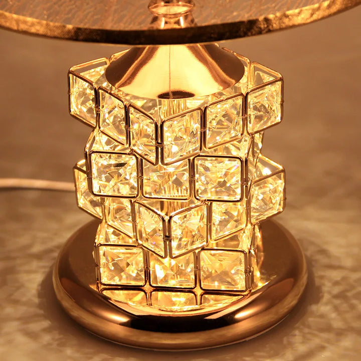 Moderne Kristall Tafellamp – Europese stijl luxe lamp voor huwelijkscadeau-ideeën, schattige slaapkamer en woondecoratie