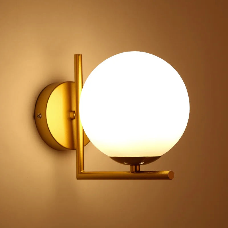 Moderne Minimalistische LED Wandlamp – Europese Stijl Glazen Wandlamp voor Woonkamer, Slaapkamer en Nachttafel