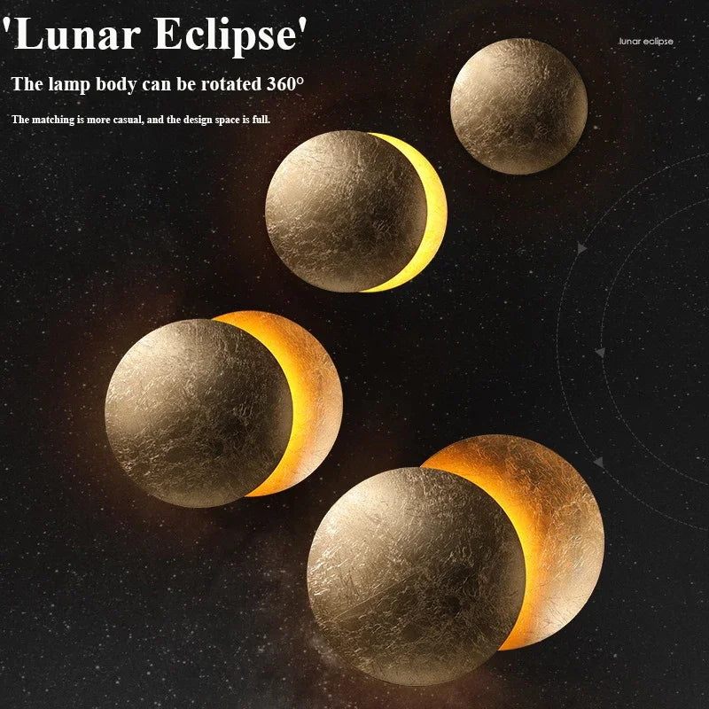 Moderne Eclipse Wandlamp – Ronde LED-wandlamp voor slaapkamer, gang, hal en woonkamer