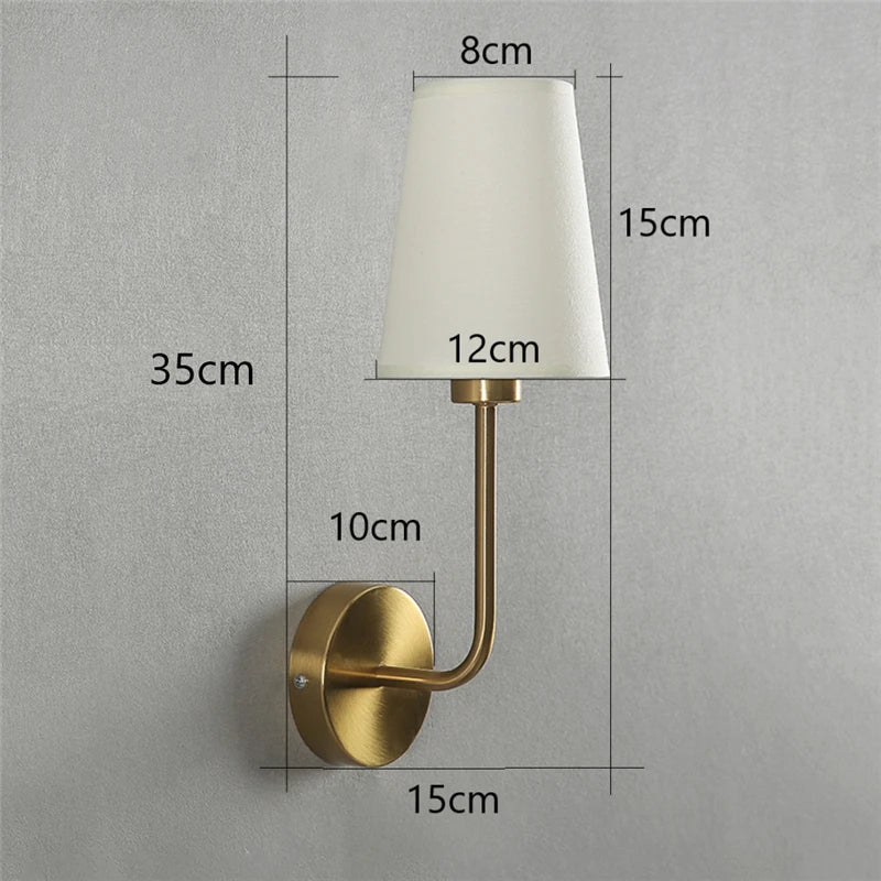 Nordic Minimalismus LED Wandlamp – Moderne Linnen lampenkap voor woonkamer, slaapkamer en trappenhuis decor