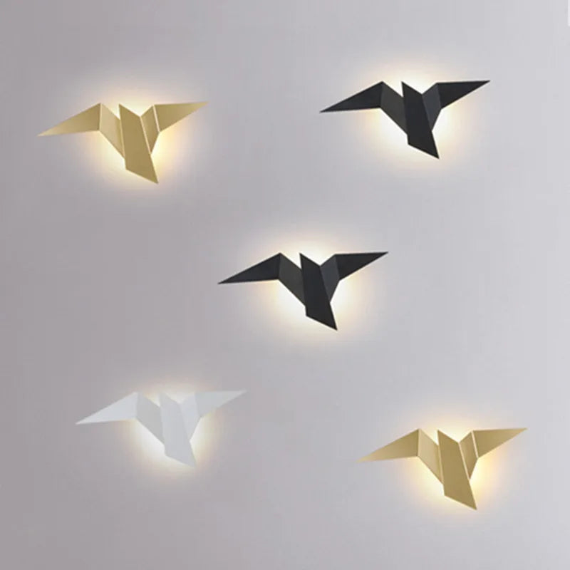 Nordic LED Vogel Wandlamp – moderne wandverlichting voor slaapkamer, woonkamer, trappen en nachtkastje – omhoog & omlaag verlichting, ijzeren kap, netvoeding