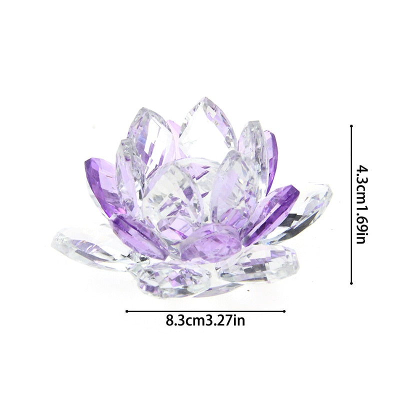 Kristall Lotusbloem Handwerk Glas Briefgewicht Huis Decoratie Ornamenten Figuren Huis Huwelijk Feest Decor Geschenken Souvenir