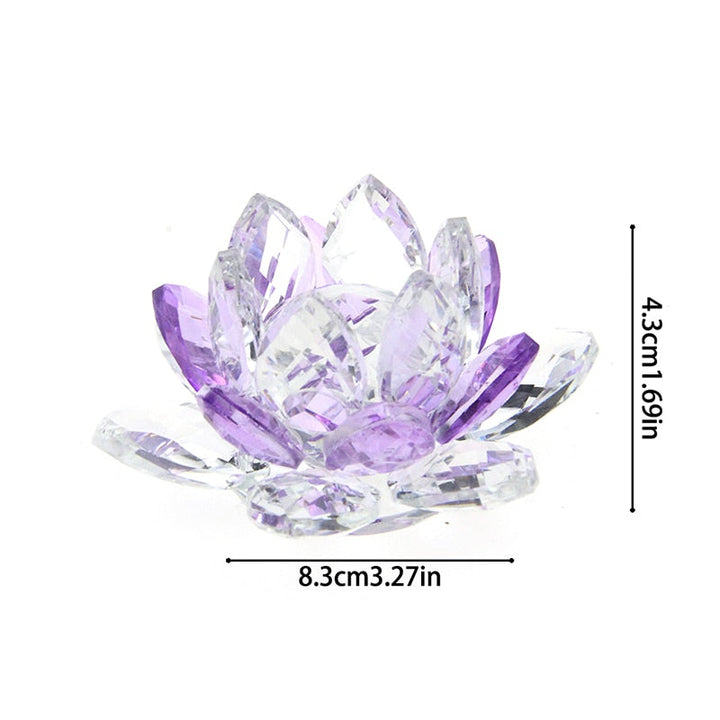 Kristall Lotusbloem Handwerk Glas Briefgewicht Huis Decoratie Ornamenten Figuren Huis Huwelijk Feest Decor Geschenken Souvenir