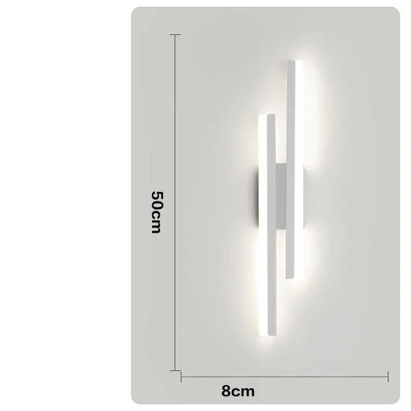 Moderne LED wandlamp met koperen pijp en acryl kap