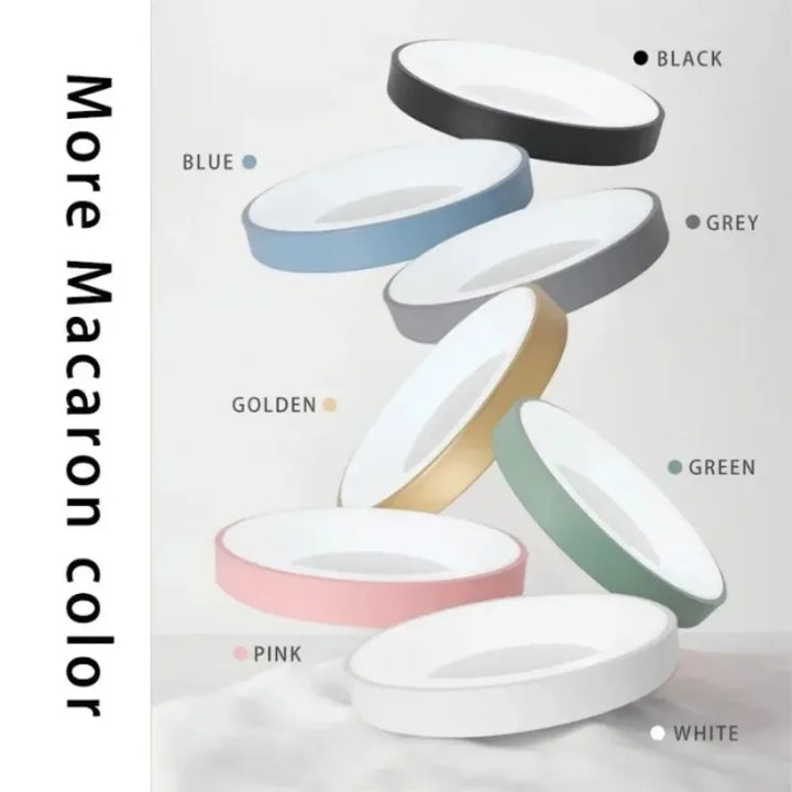 Moderne Macaron LED Plafondlamp - Verstelbaar rond ontwerp met afstandsbediening dimmen voor slaapkamer, woonkamer en gang