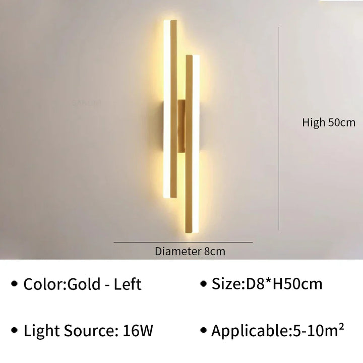 Moderne LED wandlamp – Stijlvolle wandlamp voor woonkamer, trap, slaapkamer en gangverlichting