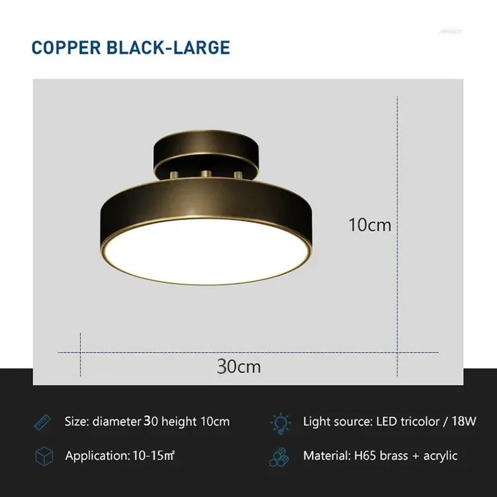 Moderne LED-Plafonnière – Scandinavisch koperontwerp voor slaapkamer, woonkamer, eetkamer en gang