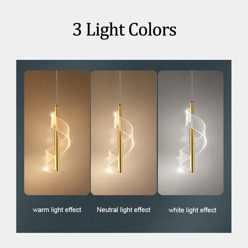 Nordic LED Hanglamp – Moderne Hanglamp voor Woonkamer, Slaapkamer, Eettafel en Gang – Gouden Acryl Lampenkappen, InterieurdDecoratie