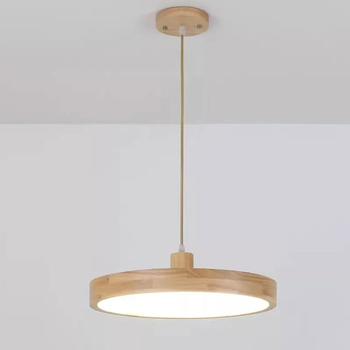 Moderne Nordic LED Hanglamp – Houten Hanglamp met 3 Kleur opties voor Eetkamer, Slaapkamer en Café