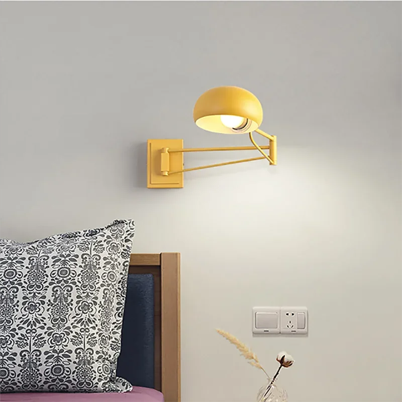 Moderne opvouwbare LED-wandlamp - intrekbare oogvriendelijke wandlamp voor slaapkamer, studie, woonkamer en badkamer