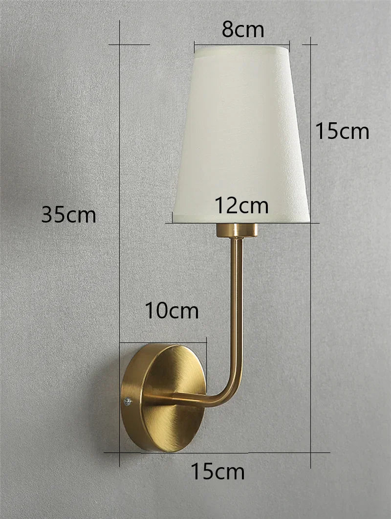 Nordic Minimalismus LED Wandlamp – Moderne Linnen lampenkap voor woonkamer, slaapkamer en trappenhuis decor