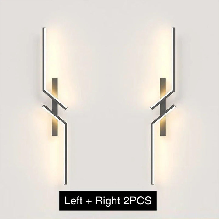Moderne dimbare LED wandlamp - Afstandsbediening minimalistische wandlamp voor slaapkamer, woonkamer en TV-achtergrond