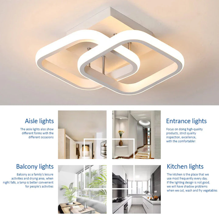 IRALAN Plafondlamp LED gangplafondlamp voor keuken slaapkamer woonkamer balkon ganglamp woondecoratie entree railverlichting