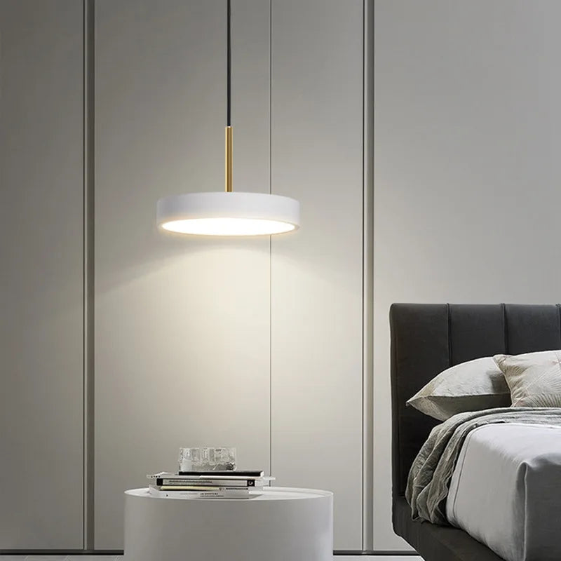 Moderne LED hanglamp – 23/30 cm schijf hanglamp voor slaapkamer, woonkamer, kantoor engang – dimbare LED plafondlamp