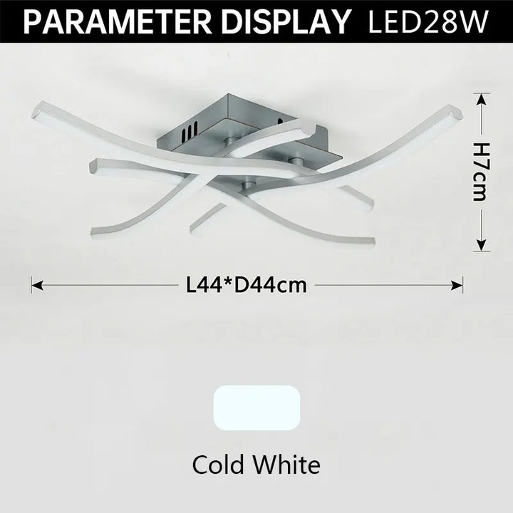 Moderne LED plafondlamp voor woonkamer, eetkamer, slaapkamer en balkon