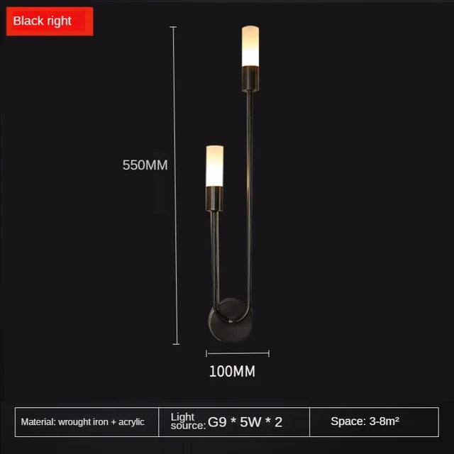 Moderne Gouden LED Wandlamp – Nordic Wandlamp voor Woonkamer, Slaapkamer, Keuken en Hal Decor