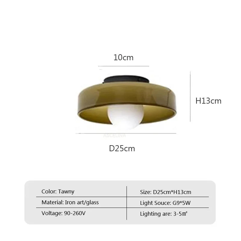 Moderne dubbele glazen plafondlamp – G9-lamp wandlamp voor woonkamer, slaapkamer, hal en balkon