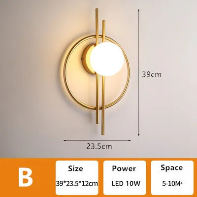 Lichte Luxe Moderne Wandlamp voor Woonkamer en Slaapkamer