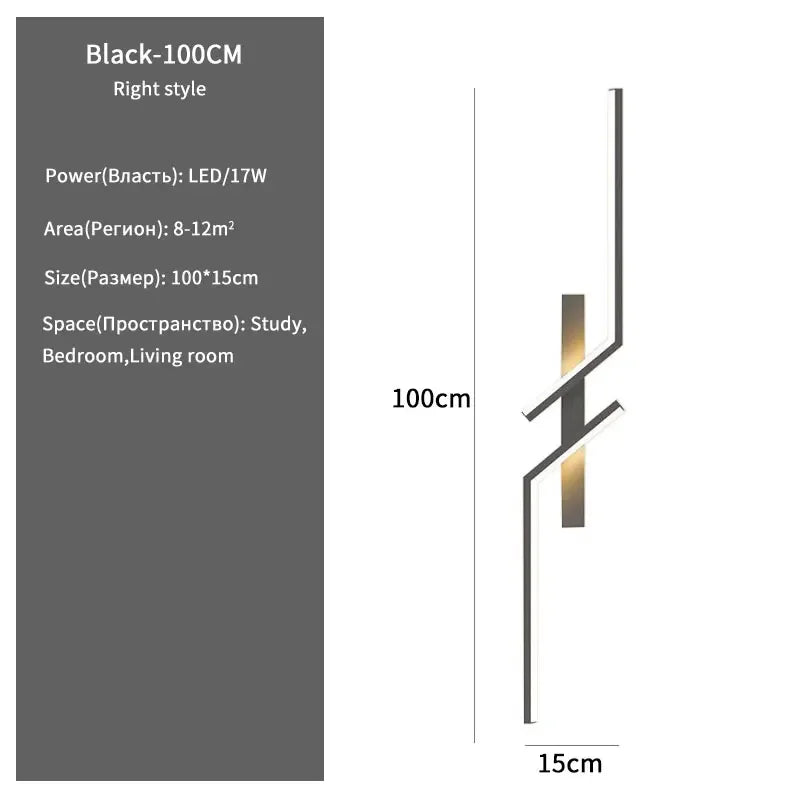 Moderne Creatieve Streep LED Wandlamp Minimalistische Slaapkamer Nachtkastje Wandlamp LED Lichten Woonkamer TV Bank Achtergrond Wandlamp