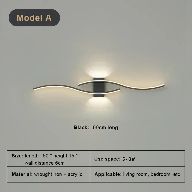 Moderne LED Wandlamp – Dimbare Op- en Neerwaartse Wandlamp voor Slaapkamer, Woonkamer en Interieurs