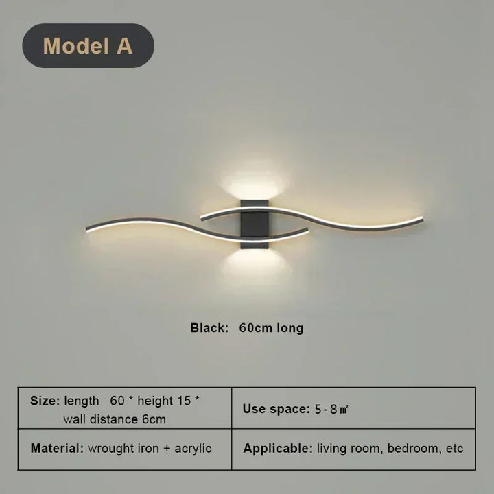 Moderne LED Wandlamp – Dimbare Op- en Neerwaartse Wandlamp voor Slaapkamer, Woonkamer en Interieurs