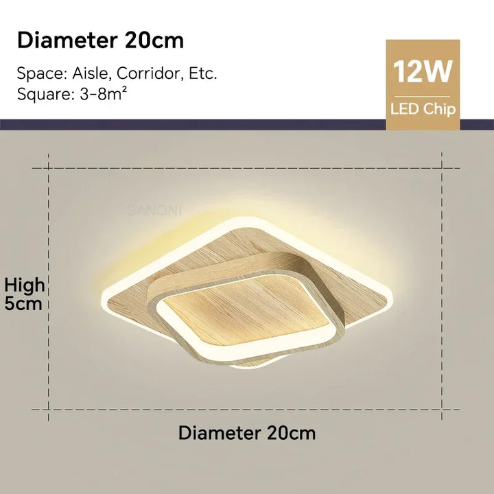 Moderne LED Gang Plafondlamp Kroonluchter - Binnenverlichting voor hal, trap, foyer, balkon, slaapkamer, badkamer
