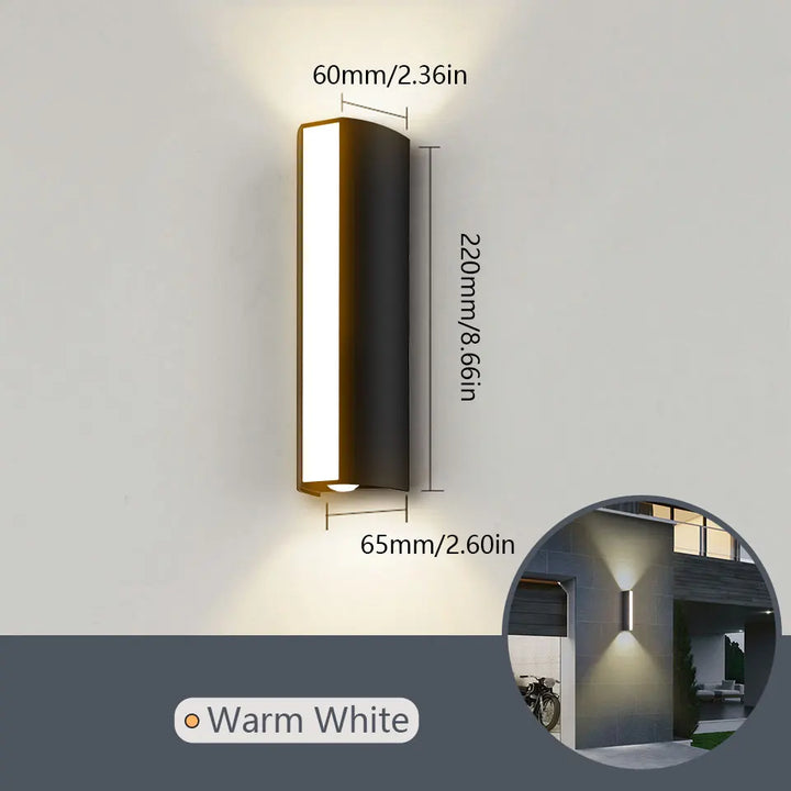 Moderne Lange LED-Wandlamp - Waterdichte Buiten Bewegingssensorlamp, IP66 Beoordeling, AC 85-265V, voor Tuin, Terras en Buitendecoratie