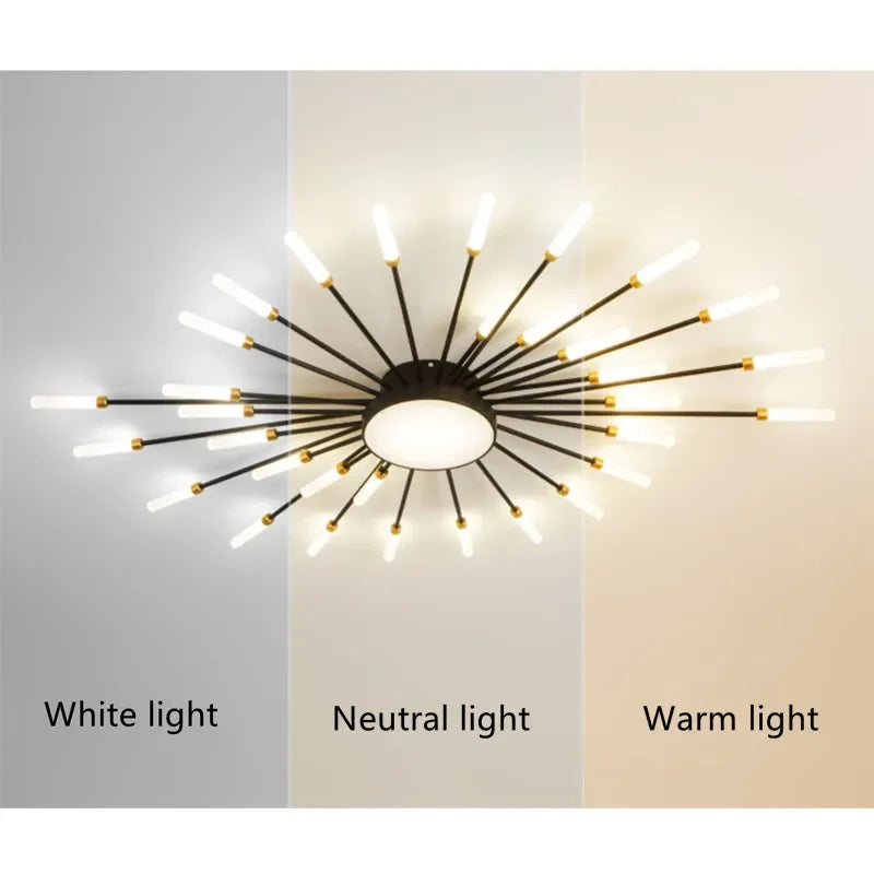LED Nordic Fireworks Plafond Chandelier - Modern interieurverlichtingsapparaat