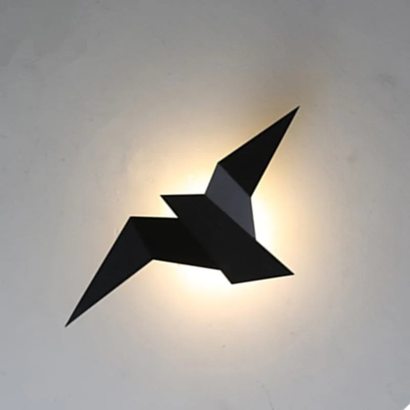 Nordic LED Vogel Wandlamp – moderne wandverlichting voor slaapkamer, woonkamer, trappen en nachtkastje – omhoog & omlaag verlichting, ijzeren kap, netvoeding
