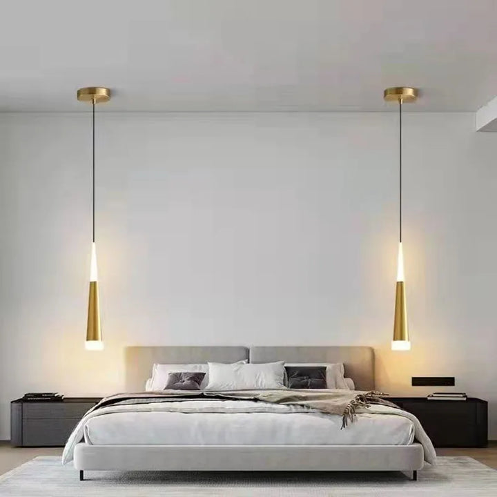 Nordic LED Hanglamp – Lange Hangdraad Kroonluchter voor Slaapkamer, Woonkamer, Eetkamer en Kantoor – Moderne Woondecoratie Lichtbron