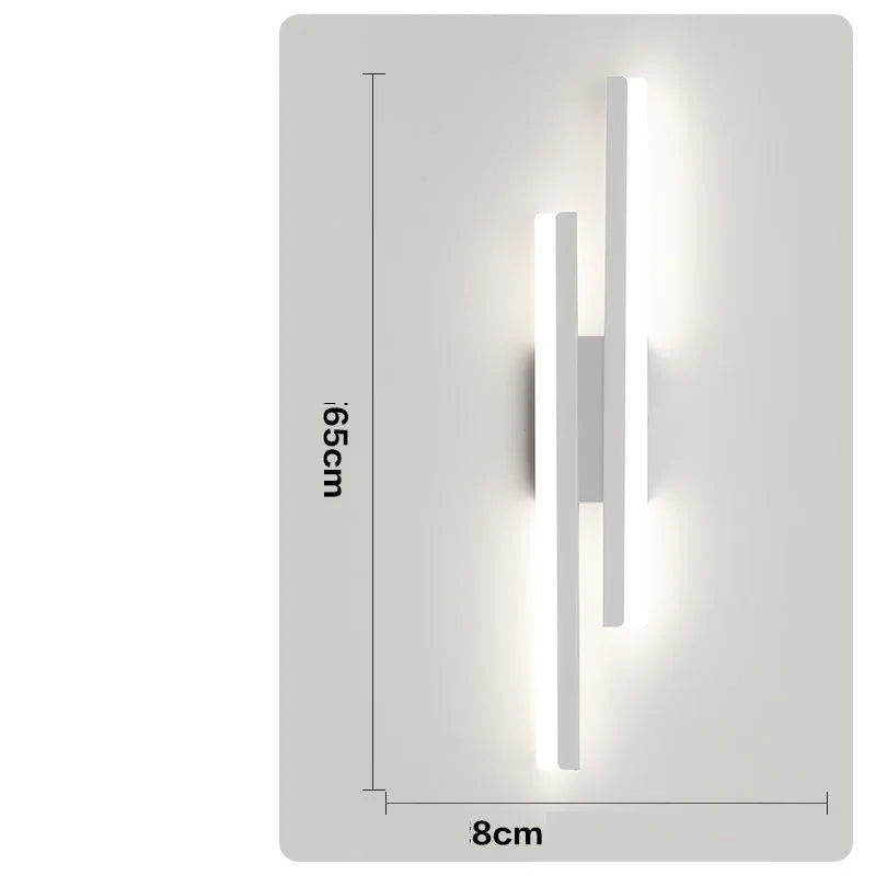 Moderne LED wandlamp met koperen pijp en acryl kap