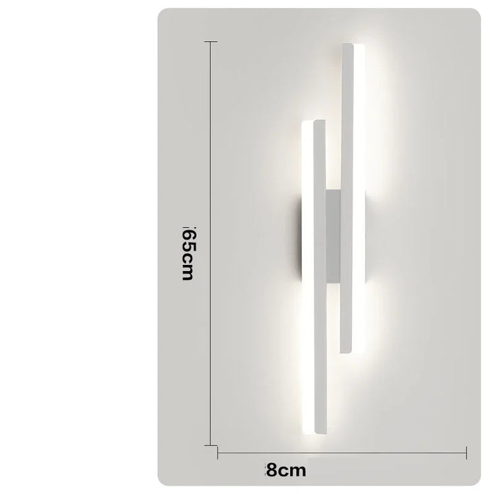 Moderne LED wandlamp met koperen pijp en acryl kap