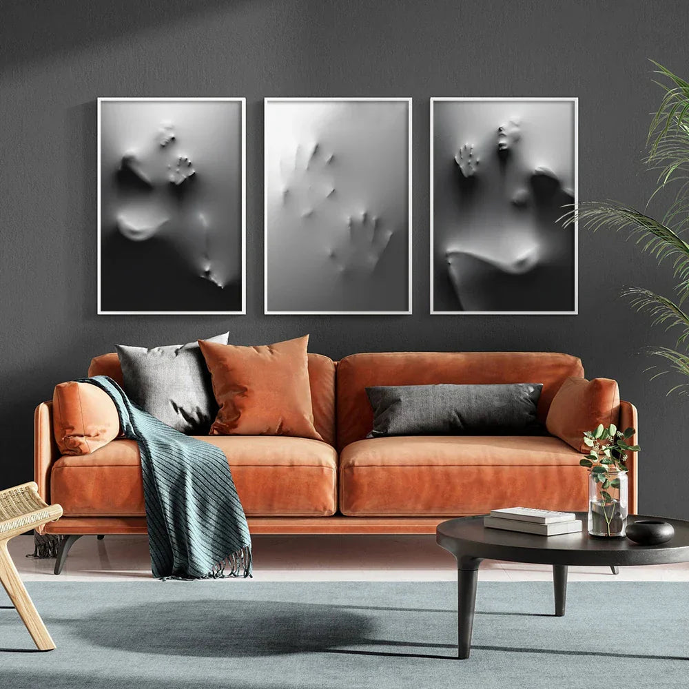 Moderne Kunst Abstracte Geestfiguren Op De Muur Canvasprints Zwart Witte Muurkunst Posters Foto's Voor Woonkamer Slaapkamer Kunst Decor