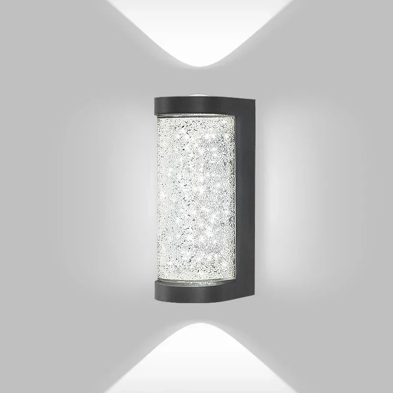 Moderne waterdichte LED-buitenwandlamp - Kristal-wandlamp voor tuin-, patio- en deurverlichting