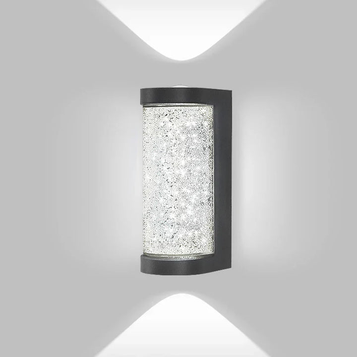 Moderne waterdichte LED-buitenwandlamp - Kristal-wandlamp voor tuin-, patio- en deurverlichting