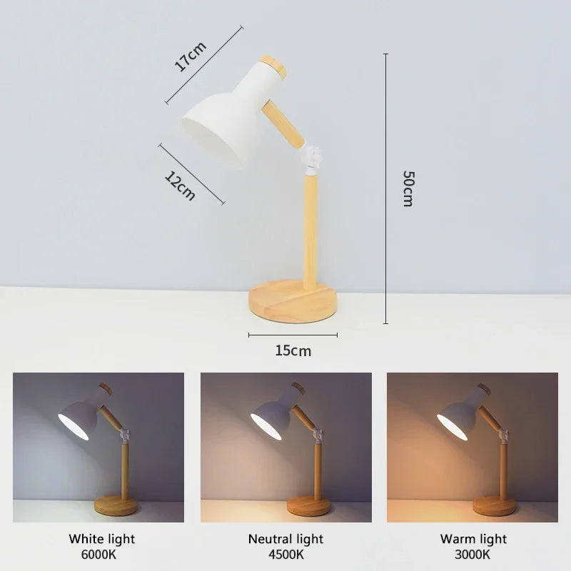 Artistieke paddenstoelvormige houten bureaulamp: Verlicht je ruimte met stijl