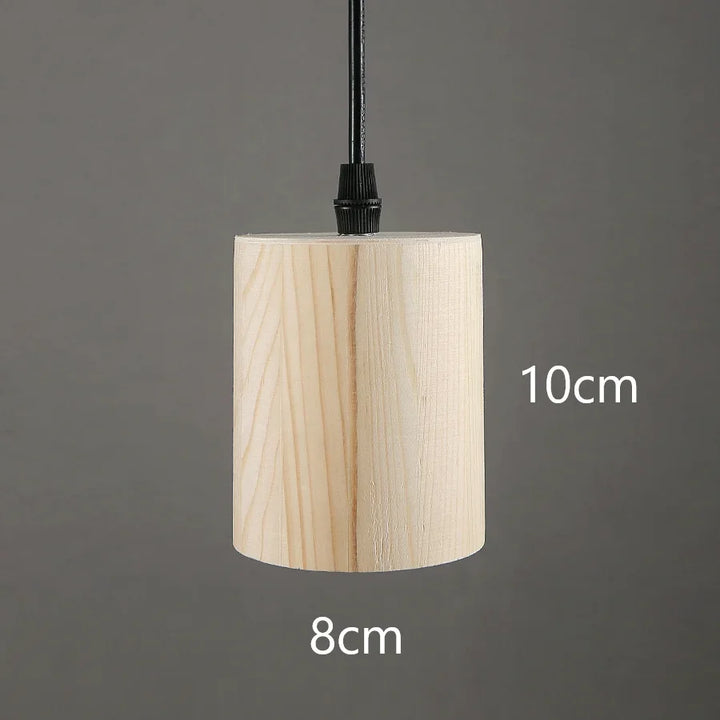 Moderne houten hanglamp - Nordic stijl massief houten lamp voor woonkamer, slaapkamer, bar en restaurant, E27 lampvoet