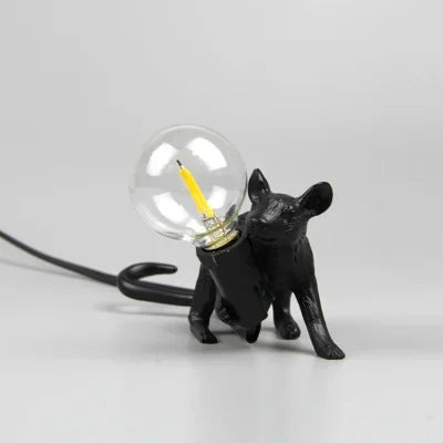 Moderne USB-Muislamp LED-nachtlamp – Creatieve diervorm nachttafellamp voor woondecoratie, slaapkamer en desktopverlichting