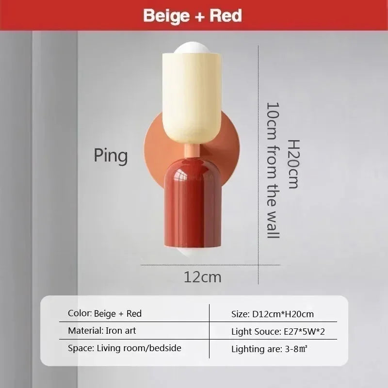 Nordic LED Wandlampen – Moderne Minimalistische Dubbele Wandlamp voor Woonkamer, Slaapkamer, Studie en Binnendecoratie