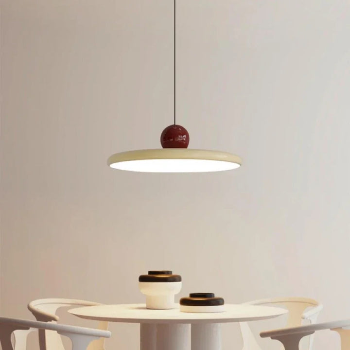 Nordic Cream Vliegen Schotel Hanglamp – Moderne LED-Lamp voor woonkamer, slaapkamer en restaurant, 20/30cm