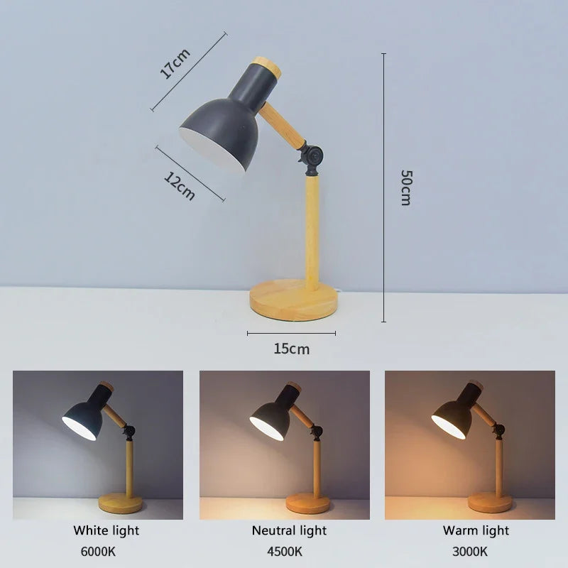 Artistieke paddenstoelvormige houten bureaulamp: Verlicht je ruimte met stijl
