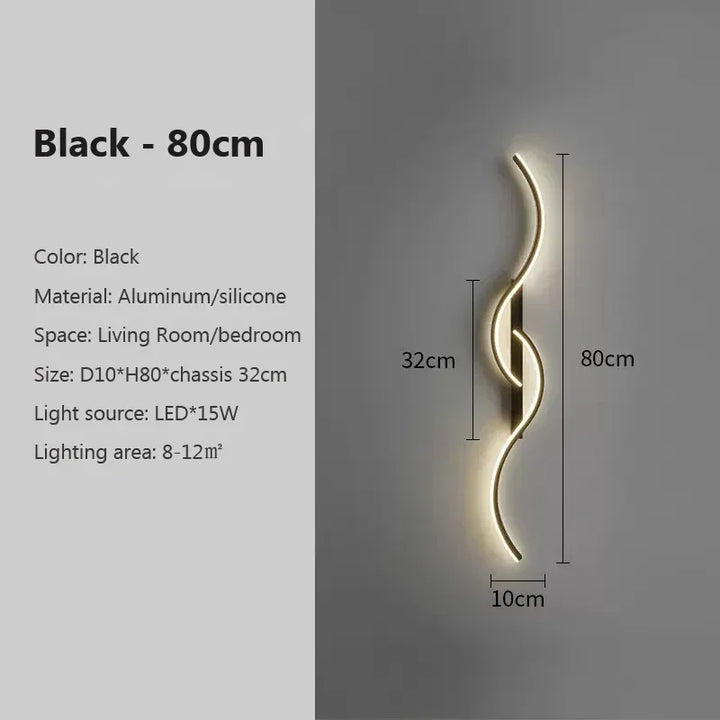 Moderne LED Wandlamp - Hedendaagse Wandlamp voor Woonkamer, Slaapkamer, Eetkamer en Hal - Op- en Neer-verlichting, Dimbaar, Touch-schakelaar, Interieurdecoratie